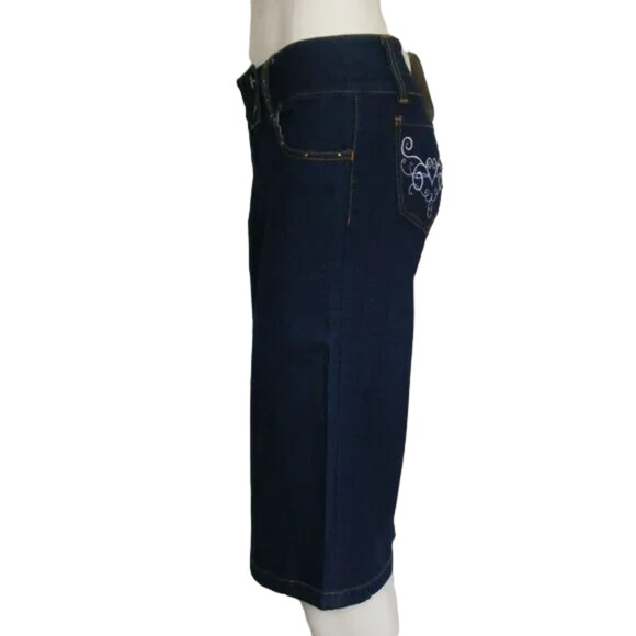 new F&F Capri Jeans, 3, Low Rise, Embroidered/Stud Pockets, Zipper, VINTAGE - Picture 8 of 14